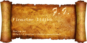 Finszter Ildikó névjegykártya